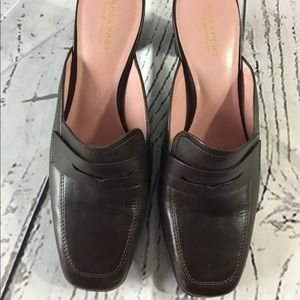 Rockport Leather slide on Heel Loafers
